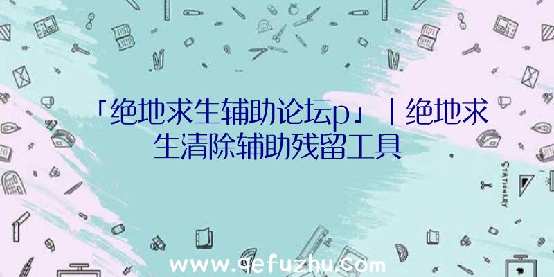 「绝地求生辅助论坛p」|绝地求生清除辅助残留工具